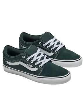 VANS | Chukka Low Sidestripe Skate Shoes in Green Gables and True White